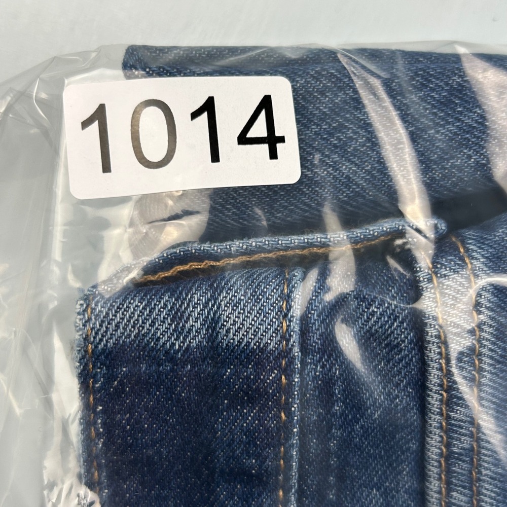 Abercrombie & Fitch The Barrel Jean Mid Rise Medium Wash Blue Denim 39 Short - Picture 9 of 9